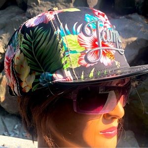 Authentic Brand Surf Classic Jamaica One Love Flower Multi Colored Womans Hat